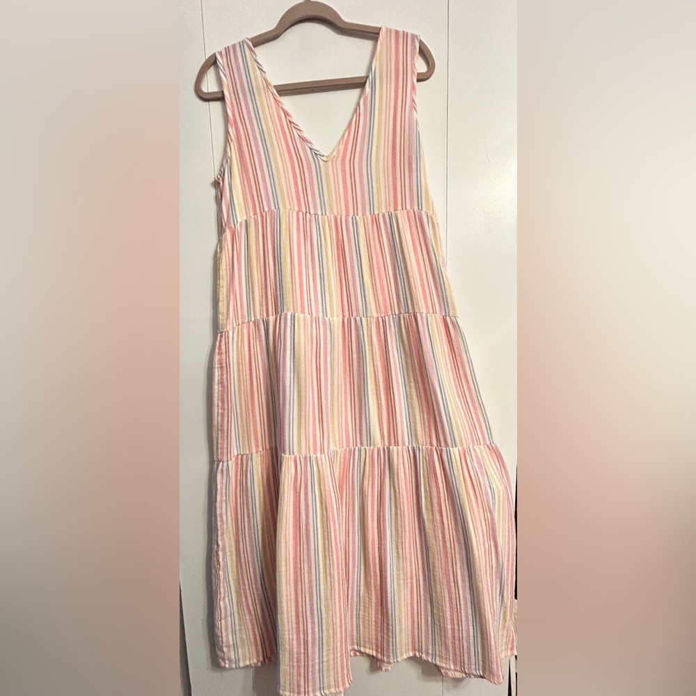 Marine Layer Rainbow Tiered Maxi Dress